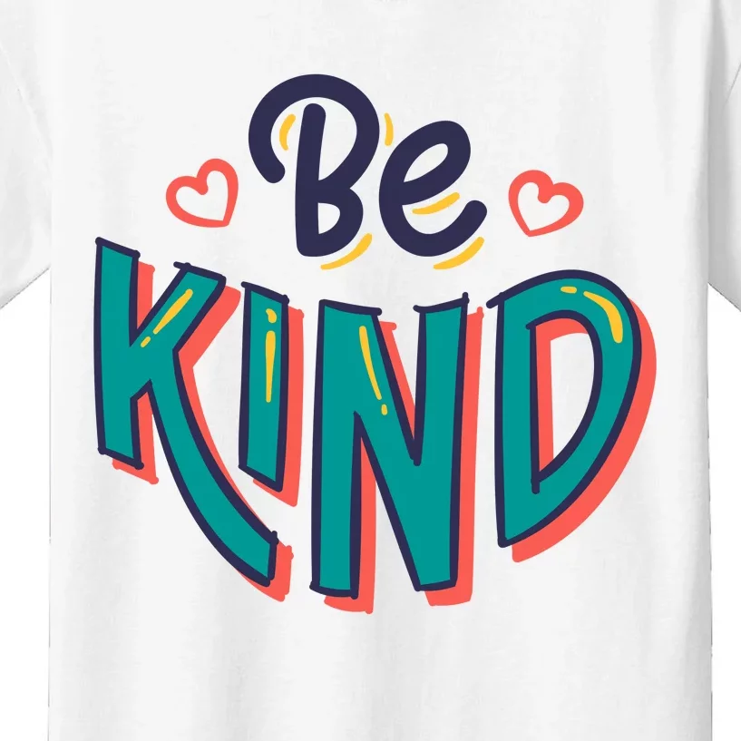 Be Kind Retro Kindness Quote Kids T-Shirt