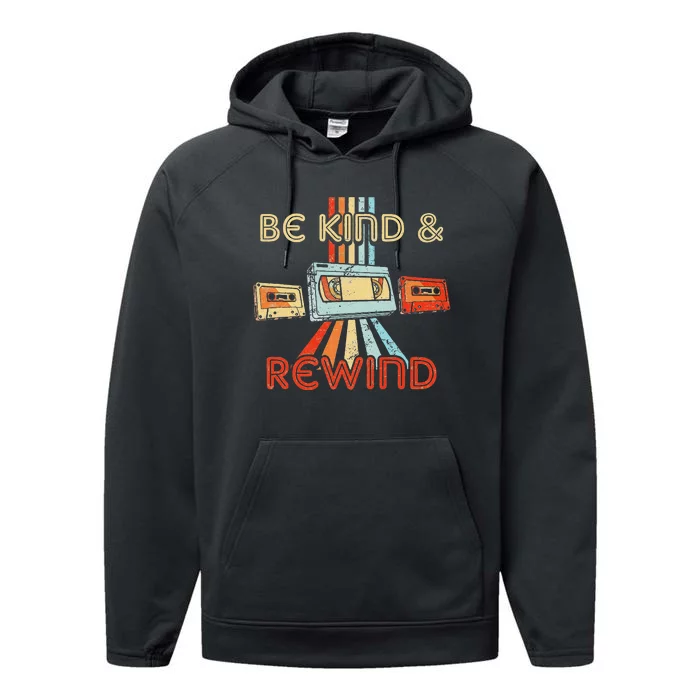 Be Kind & Rewind Vintage 90S Nostalgic 80S Throwback Performance Fleece Hoodie