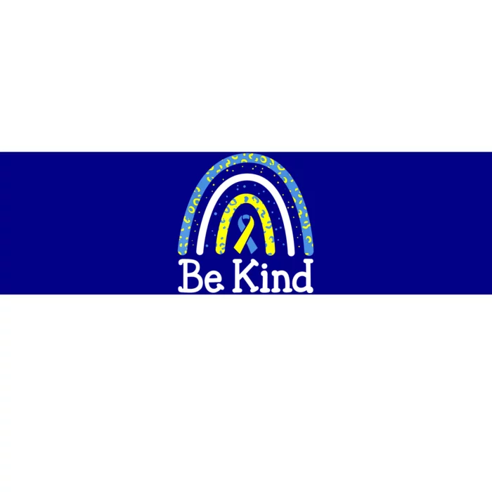 Be Kind Rainbow World Down Syndrome Awareness Day Bumper Sticker