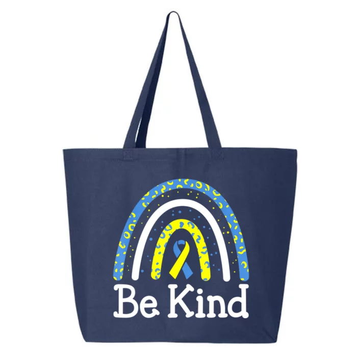 Be Kind Rainbow World Down Syndrome Awareness Day 25L Jumbo Tote