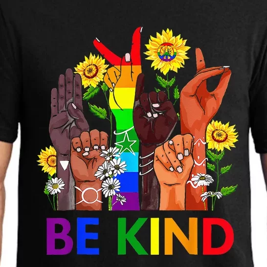 Be Kind Rainbow Sign Language LGBT Pride Equality Kindness Pajama Set