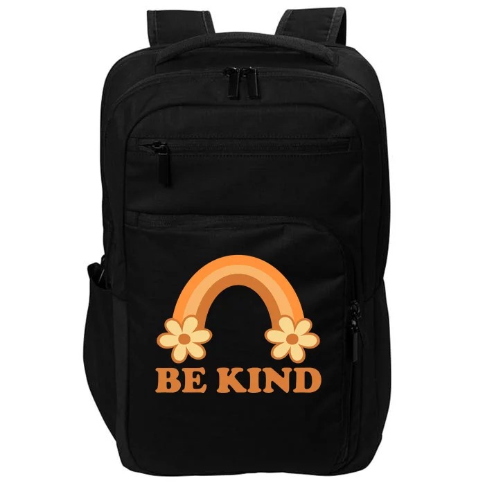 Be Kind Rainbow Retro Sunflower Impact Tech Backpack