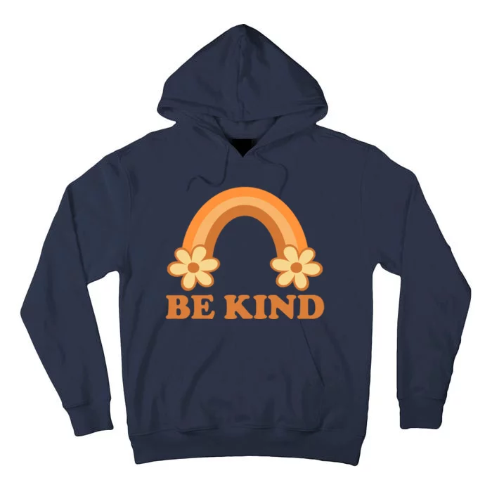 Be Kind Rainbow Retro Sunflower Tall Hoodie