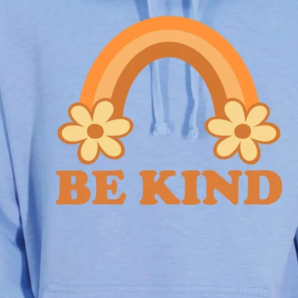 Be Kind Rainbow Retro Sunflower Unisex Surf Hoodie