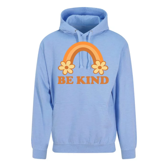 Be Kind Rainbow Retro Sunflower Unisex Surf Hoodie