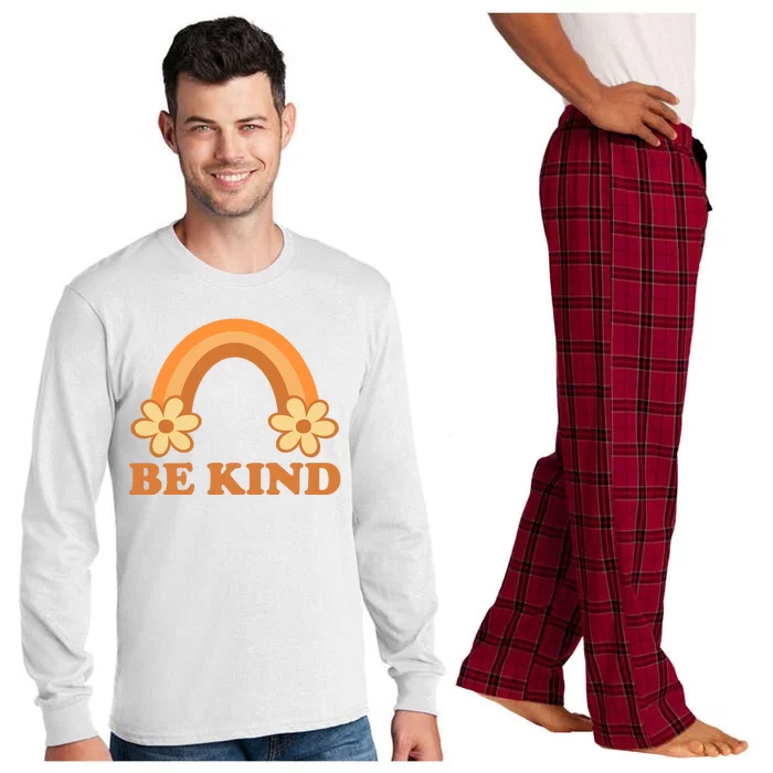 Be Kind Rainbow Retro Sunflower Long Sleeve Pajama Set