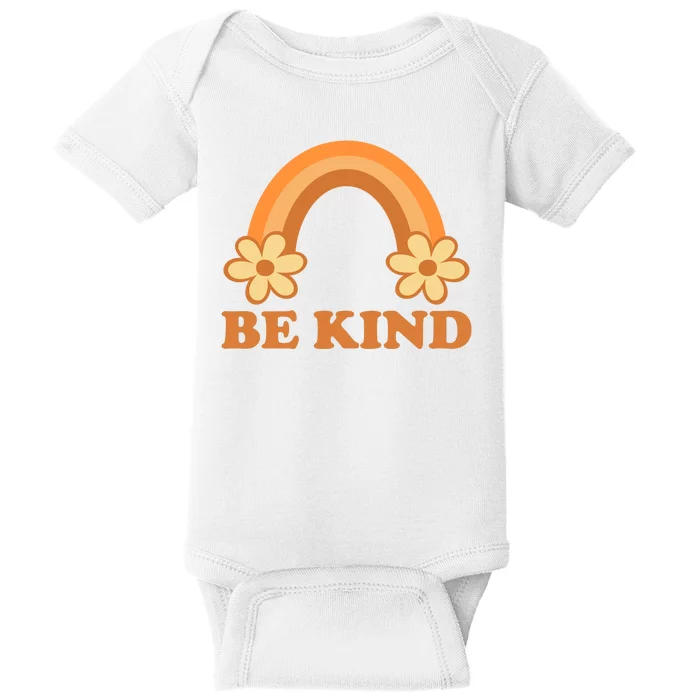 Be Kind Rainbow Retro Sunflower Baby Bodysuit