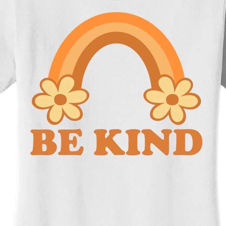 Be Kind Rainbow Retro Sunflower Women's T-Shirt