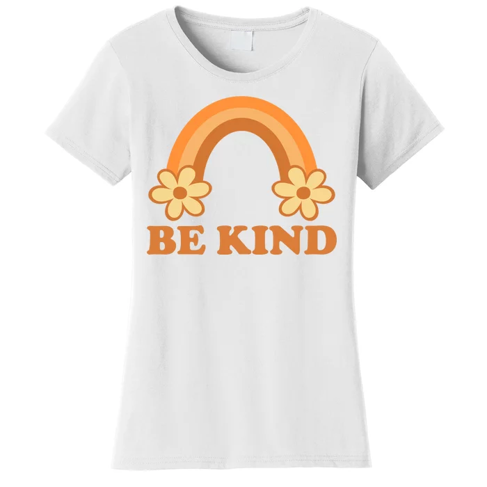 Be Kind Rainbow Retro Sunflower Women's T-Shirt