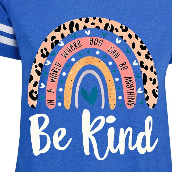 Be Kind Rainbow Anti Bullying Wear Orange Unity Day Enza Ladies Jersey Football T-Shirt