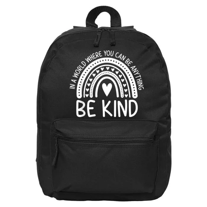 Be Kind Rainbow Orange Unity Day Anti Bullying 16 in Basic Backpack