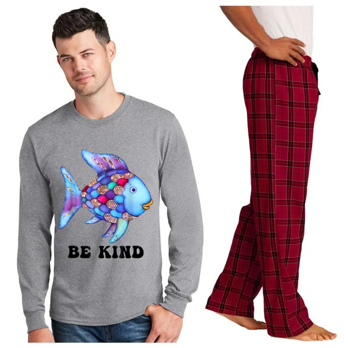 Be Kind Rainbow Fish Teacher Life Teaching Back To School Long Sleeve Pajama Set