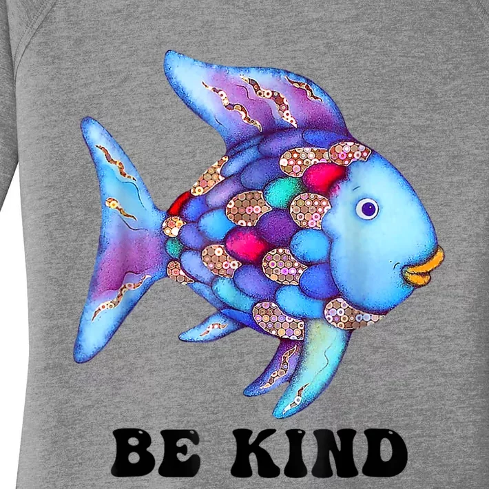 Be Kind Rainbow Fish Teacher Life Teaching Back To School Women's Perfect Tri Tunic Long Sleeve Shirt