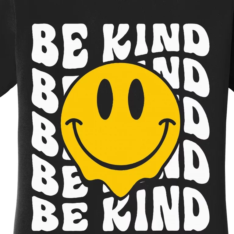 Be Kind Retro Groovy Cute Smile Happy Face Orange Unity Day Women's T-Shirt