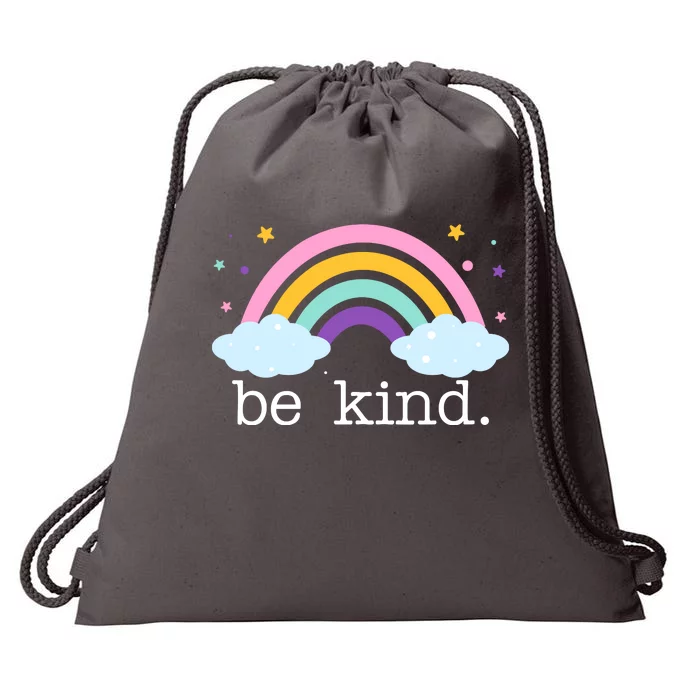 Be Kind Rainbow Star Colorful Cute Drawstring Bag