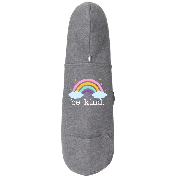 Be Kind Rainbow Star Colorful Cute Doggie 3-End Fleece Hoodie