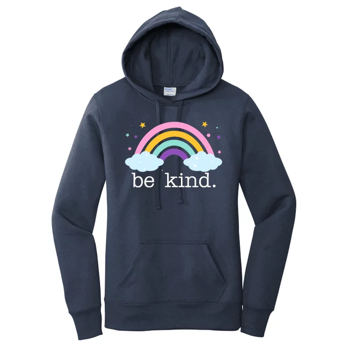 Be Kind Rainbow Star Colorful Cute Women's Pullover Hoodie