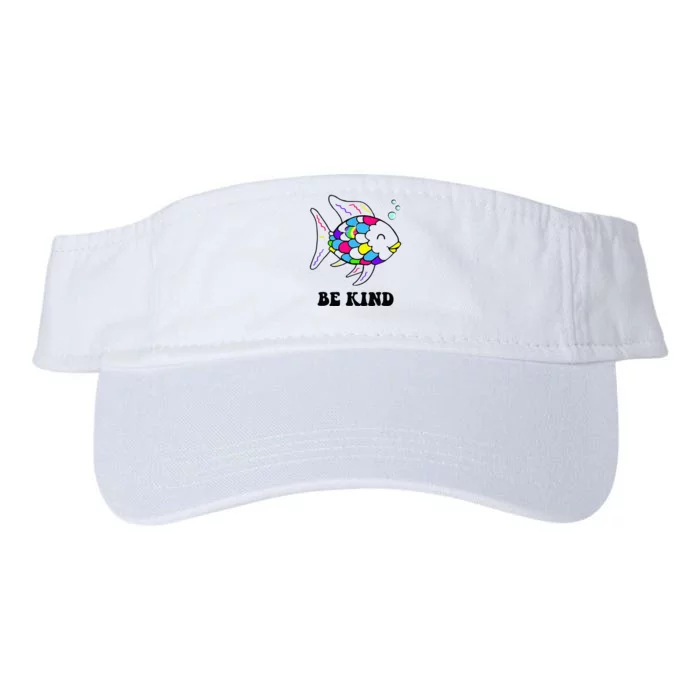 Be Kind Rainbow Fish Teacher Life Teaching Back To School Valucap Bio-Washed Visor