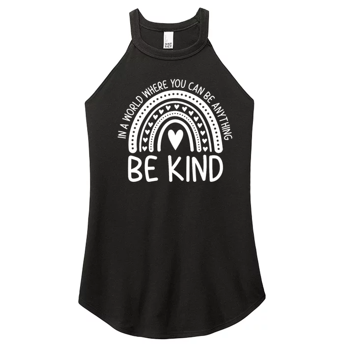 Be Kind Rainbow Orange Unity Day Anti Bullying Women’s Perfect Tri Rocker Tank