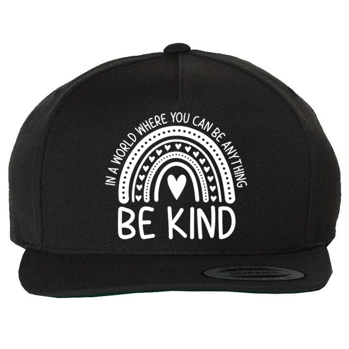 Be Kind Rainbow Orange Unity Day Anti Bullying Wool Snapback Cap