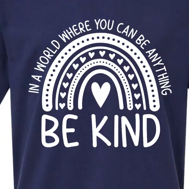 Be Kind Rainbow Orange Unity Day Anti Bullying Sueded Cloud Jersey T-Shirt