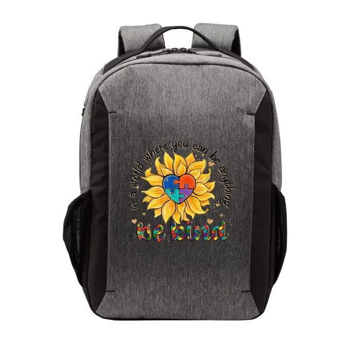 Be Kind Sunflower Autism Mom Dad Wo kid Autism Awareness Vector Backpack