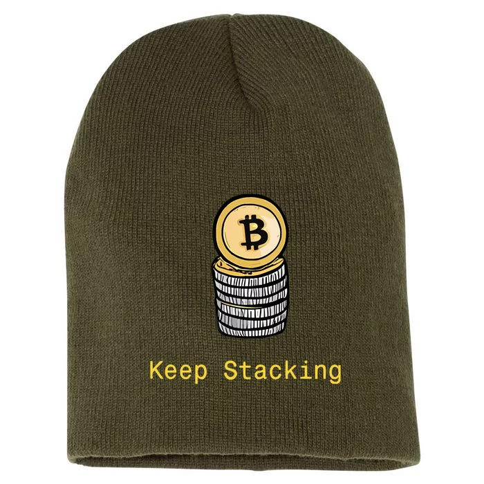 Bitcoin Keep Stacking Short Acrylic Beanie