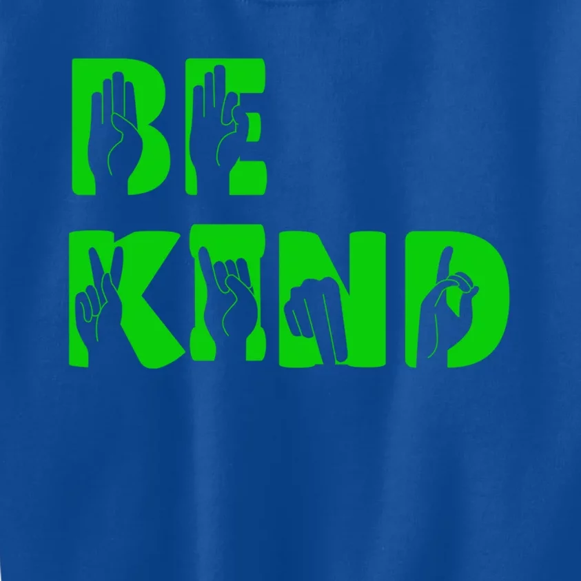 Be Kind Sign Language Cute Gift Kids Sweatshirt