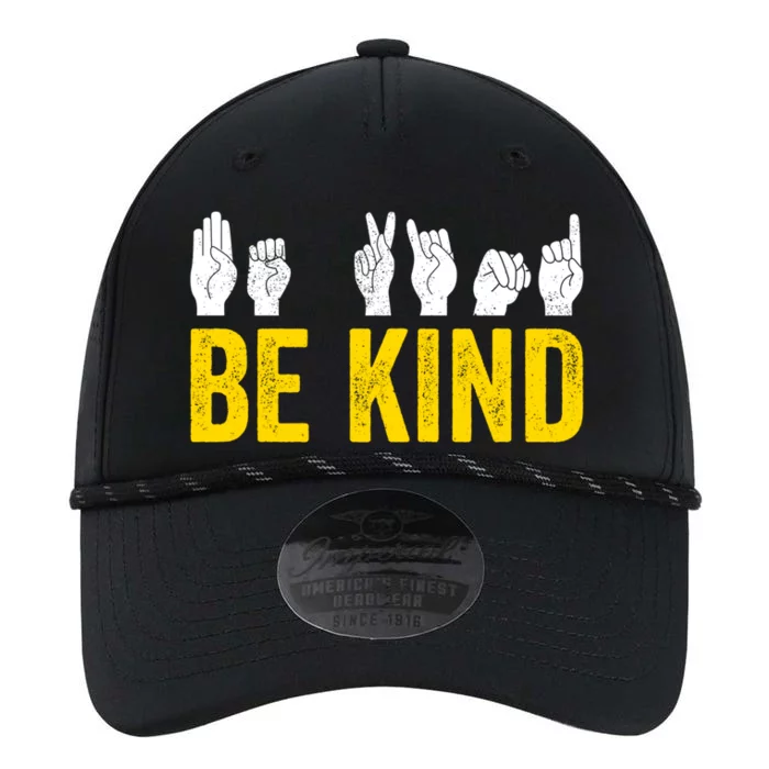 Be Kind Sign Language Asl Funny Gift Performance The Dyno Cap