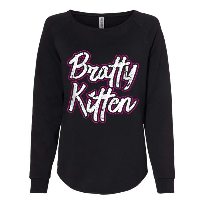 Bratty Kitten Sexy Fetish Submissive Slave Bdsm Kink Womens California Wash Sweatshirt