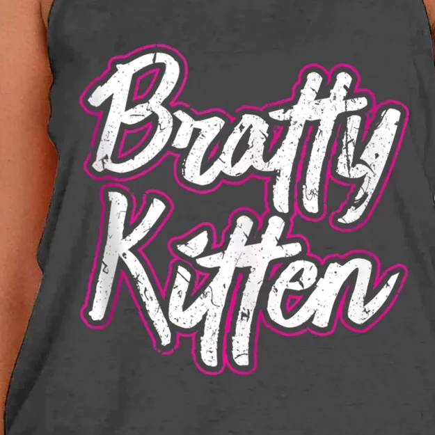 Bratty Kitten Sexy Fetish Submissive Slave Bdsm Kink Women's Knotted Racerback Tank