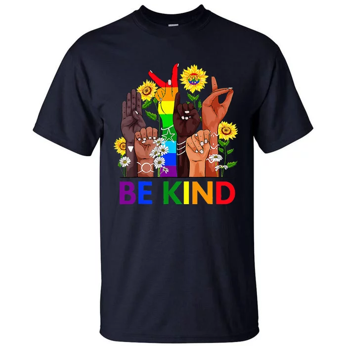 Be Kind Sign Language Kindness We Wear Orange For Unity Day Tall T-Shirt