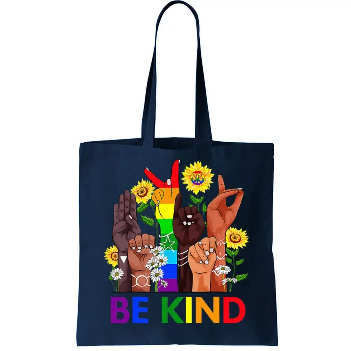 Be Kind Sign Language Kindness We Wear Orange For Unity Day Tote Bag