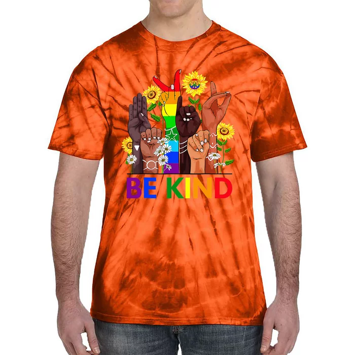 Be Kind Sign Language Kindness We Wear Orange For Unity Day Tie-Dye T-Shirt