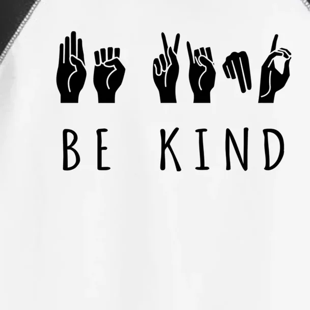 Be Kind Sign Language Gift Asl Gift Toddler Fine Jersey T-Shirt