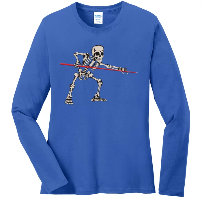 Billiard Kö Skeleton Halloween Fan Costume Snooker Outfit Gift Ladies Long Sleeve Shirt