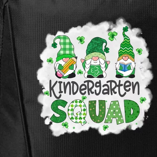 Bleached Kindergarten Squad Gnomies St Patricks Day Teacher Gift City Backpack