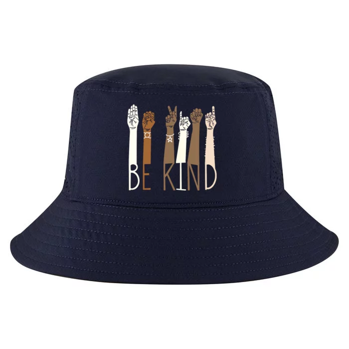 Be Kind Sign Language Hand Talking Teachers Interpreter ASL Cool Comfort Performance Bucket Hat