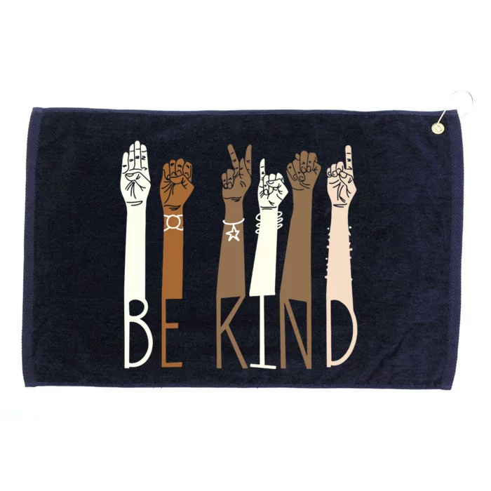 Be Kind Sign Language Hand Talking Teachers Interpreter ASL Grommeted Golf Towel