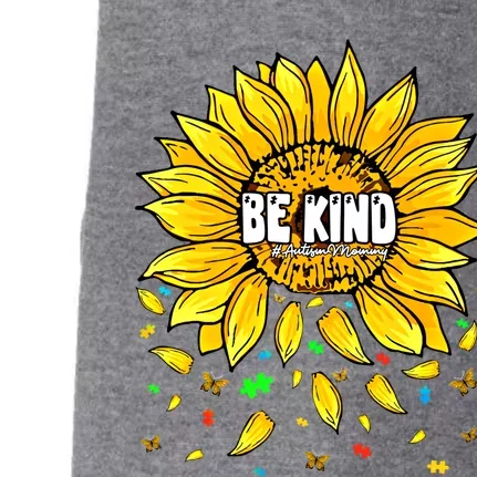 Be Kind Sunflower MotherS Day Autism Mommy Mom Mama Gift Doggie 3-End Fleece Hoodie