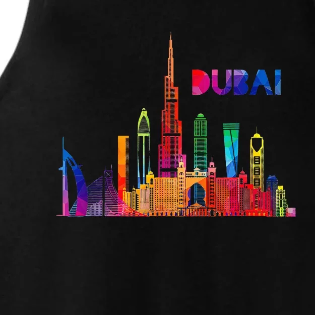 Burj Khalifa Skyscraper Royalty Dubai Uae Ladies Tri-Blend Wicking Tank