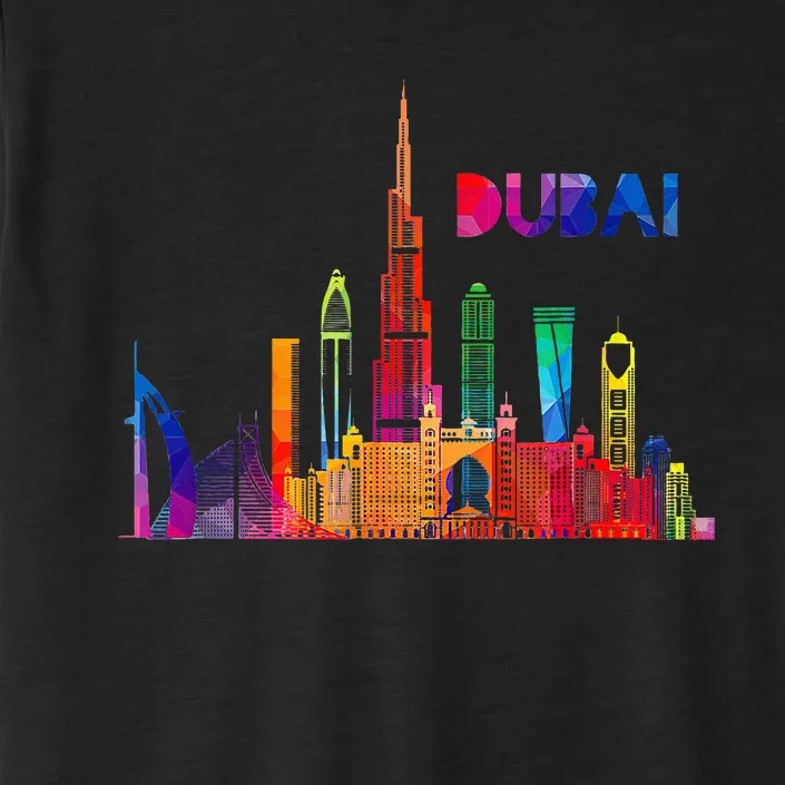 Burj Khalifa Skyscraper Royalty Dubai Uae ChromaSoft Performance T-Shirt