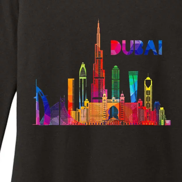 Burj Khalifa Skyscraper Royalty Dubai Uae Womens CVC Long Sleeve Shirt