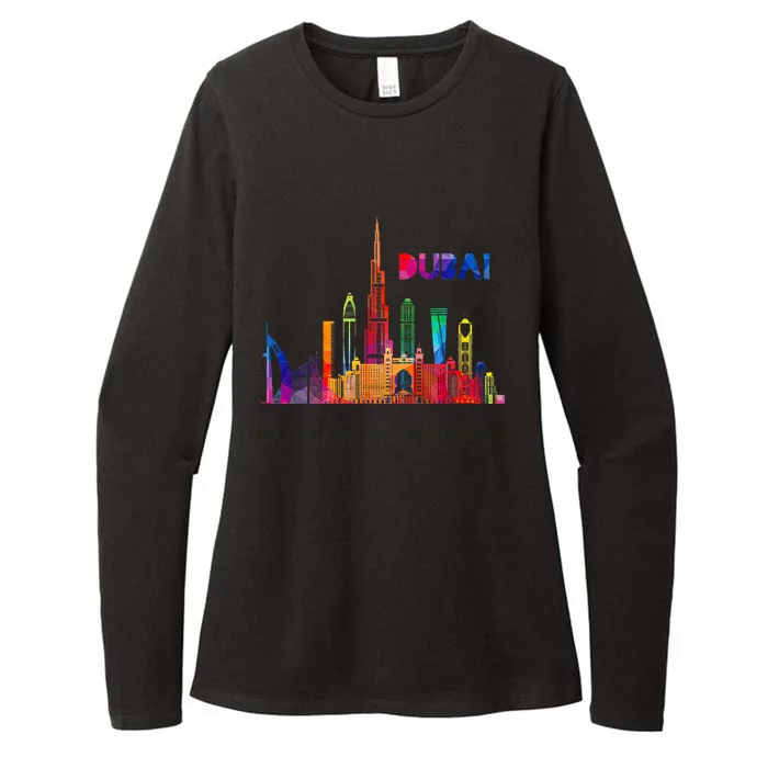 Burj Khalifa Skyscraper Royalty Dubai Uae Womens CVC Long Sleeve Shirt