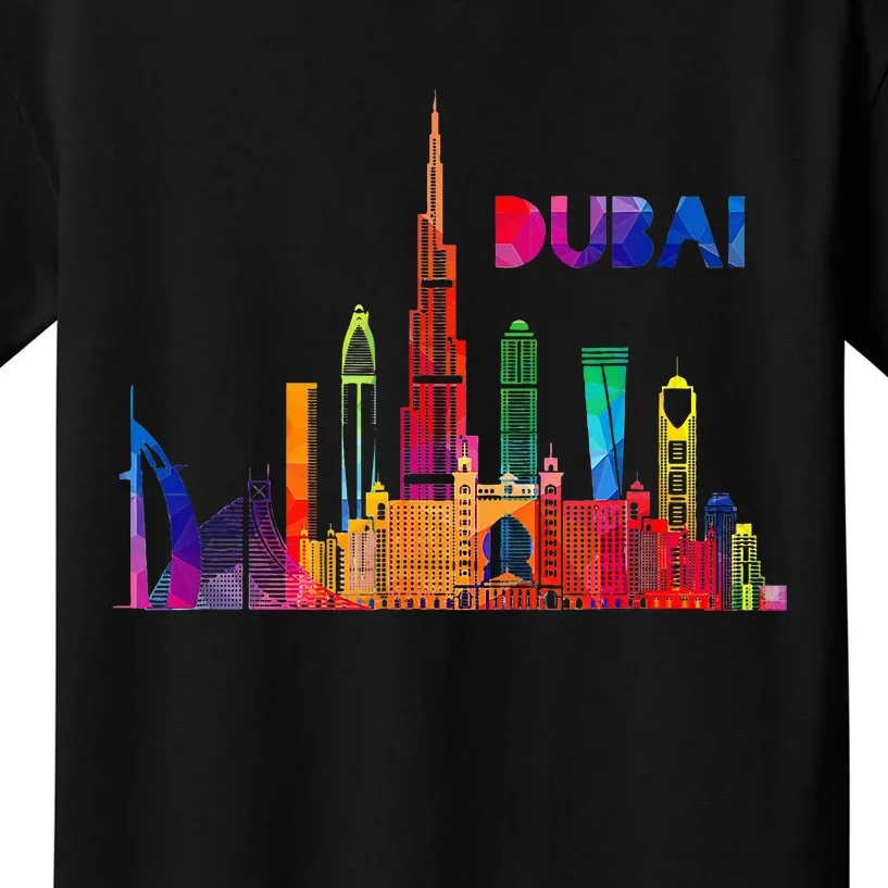 Burj Khalifa Skyscraper Royalty Dubai Uae Kids T-Shirt