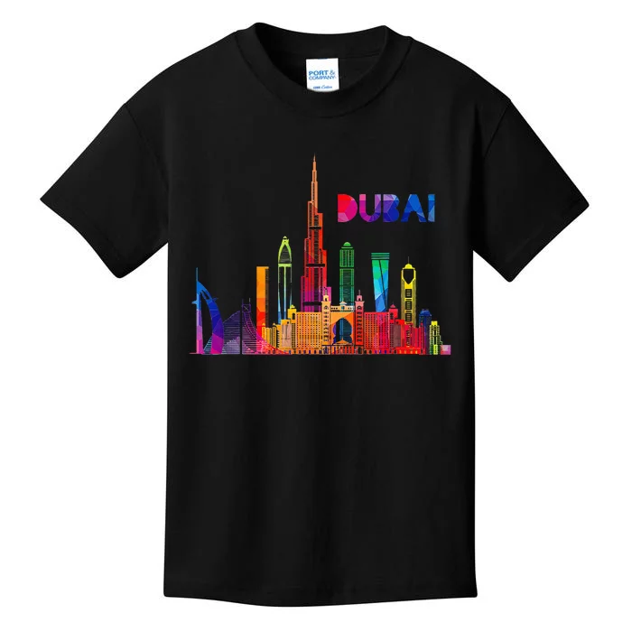 Burj Khalifa Skyscraper Royalty Dubai Uae Kids T-Shirt