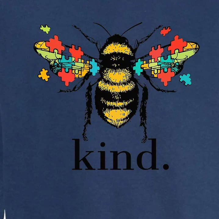 Bee Kind Support Autism Awareness Kindness Day Retro Classic Garment-Dyed Sweatshirt