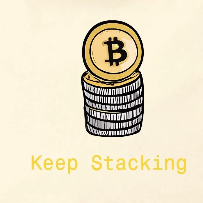 Bitcoin Keep Stacking Zip Tote Bag