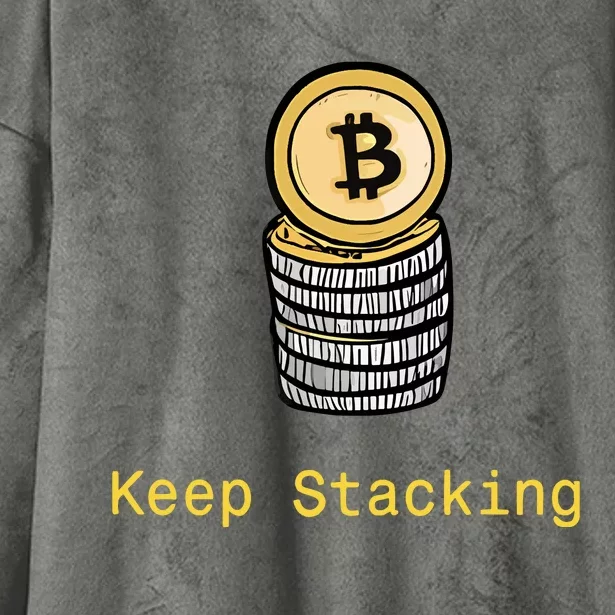 Bitcoin Keep Stacking Hooded Wearable Blanket