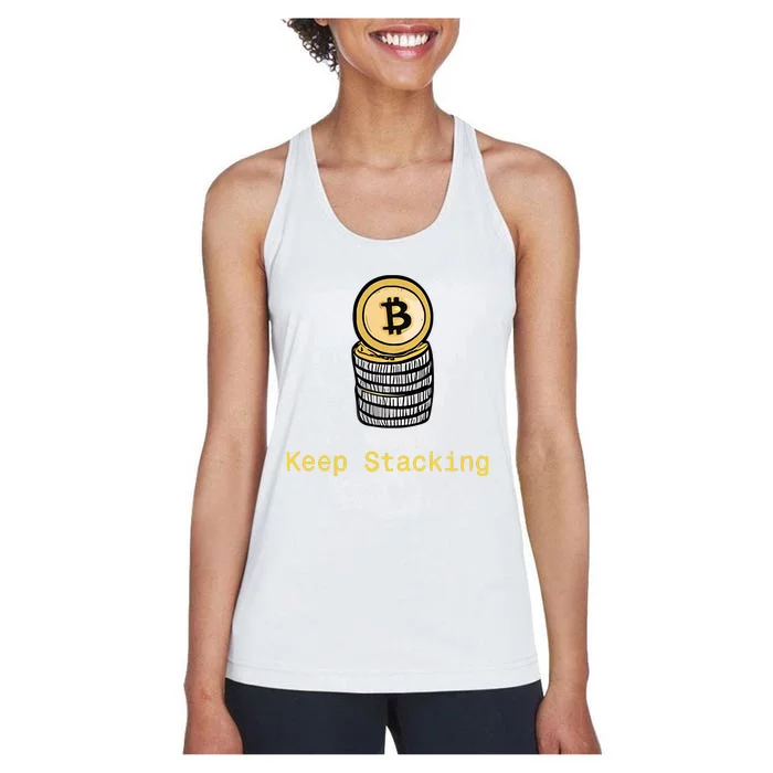 Bitcoin Keep Stacking Women's Racerback Tank